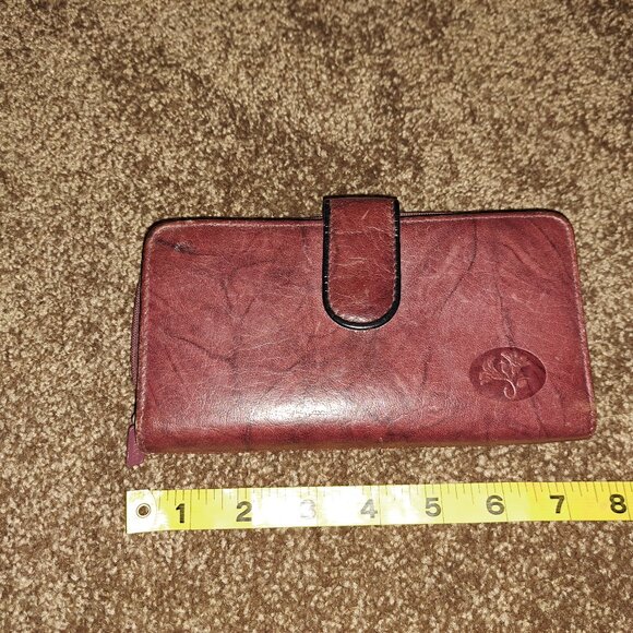 Buxton Top Grain Cowhide Exterior Wallet/Checkbook - Picture 4 of 9